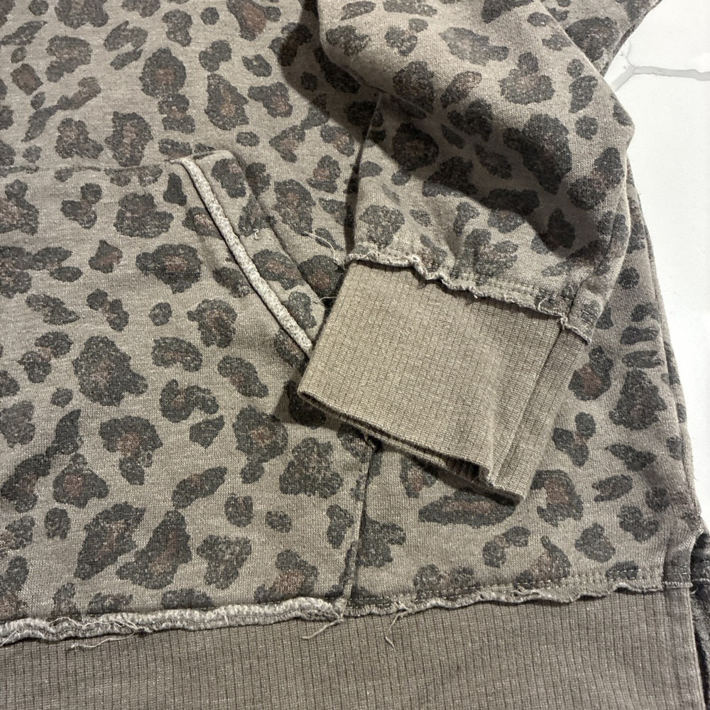 Maurices Animal Print Snap Button Fleece Sweatshirt - Picture 2 of 12